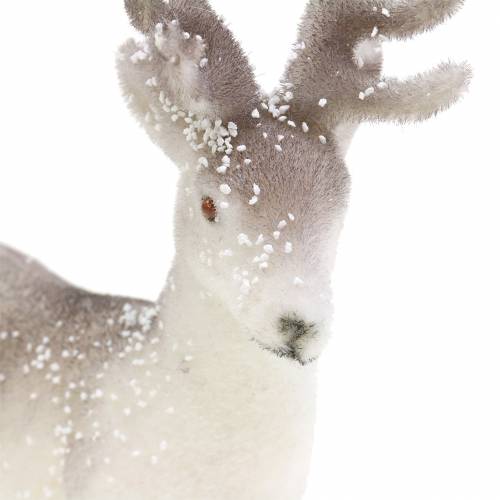 Itens Rena Decorativa Branca com Glitter – Decoração de Natal de Inverno 20cm 3pcs