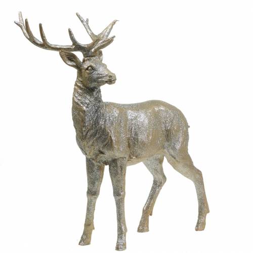 Floristik24 Deco Deer Champanhe glitter 44cm