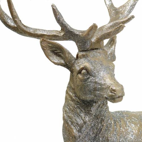 Itens Deco Deer Champanhe glitter 44cm