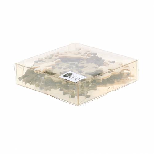 Floristik24 Veado decorativo espalhado em madeira branco, marrom, natural 4 cm 72 unidades