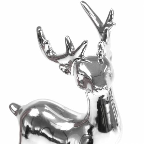 Itens Figura Deco cervo prata H17cm 2pcs