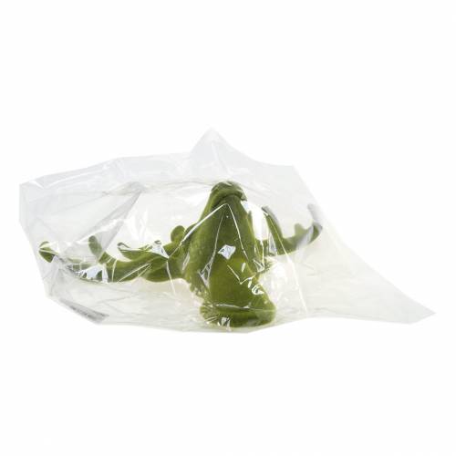 Floristik24 Cabeça decorativa de veado flocada verde musgo 30cm x 23cm
