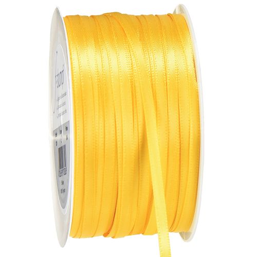 Itens Fita de presente de alta qualidade, fita de cetim amarela 3 mm × 50 m