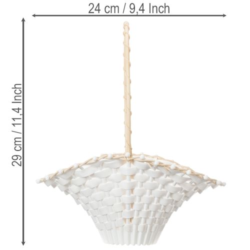 Cesta para daminha de casamento, 24 cm x 17 cm | Floristik24.pt