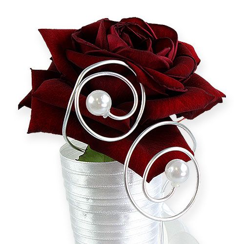 Floristik24 Saco de cetim branco 40cm 3pçs