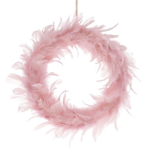 Floristik24 Coroa de flores para decoração de casamento rosa Ø20cm 3 unidades