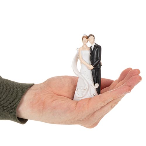 Estatueta de casamento com noivos, 10,5 cm | Floristik24.pt