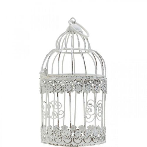 Floristik24 Decoração de Casamento Decoração Primavera Gaiola Decoração de Metal Gaiola de Pássaro 23cm