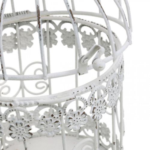Floristik24 Decoração de Casamento Decoração Primavera Gaiola Decoração de Metal Gaiola de Pássaro 23cm