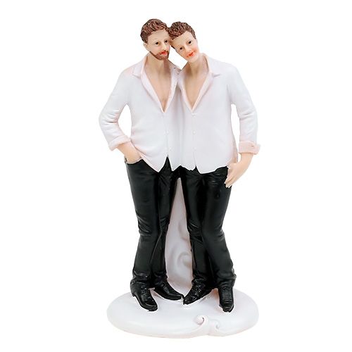 Figura de casamento casal masculino 19 cm
