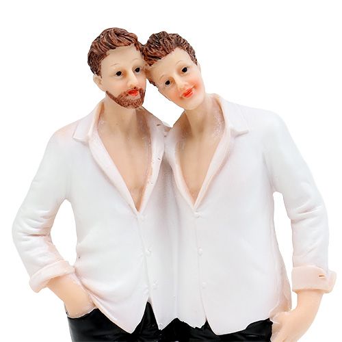 Figura de casamento casal masculino 19 cm