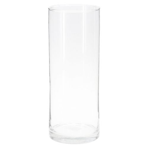 Vaso de vidro alto, cilindro de vidro, vaso de flores transparente Ø12cm Alt.30cm