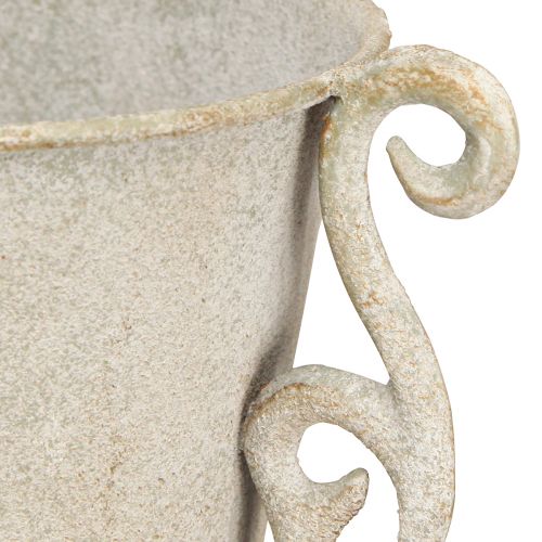 Itens Vaso copo antigo troféu alto decorativo metal cinza Ø15cm Alt.50cm