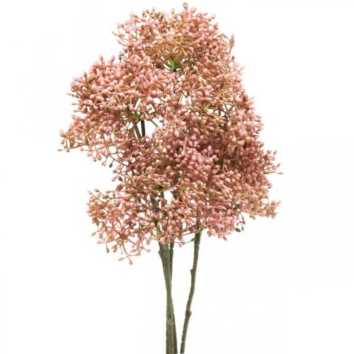 Ramo de flor rosa artificial de sabugueiro 52 cm 4 unidades
