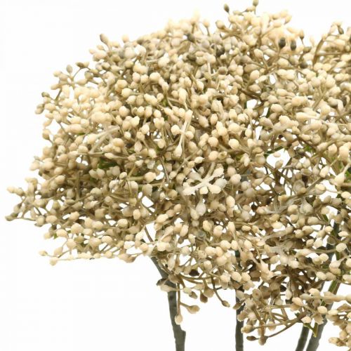 Floristik24 Ramo de flor decorativo branco creme de sabugueiro artificial 52 cm 4 peças