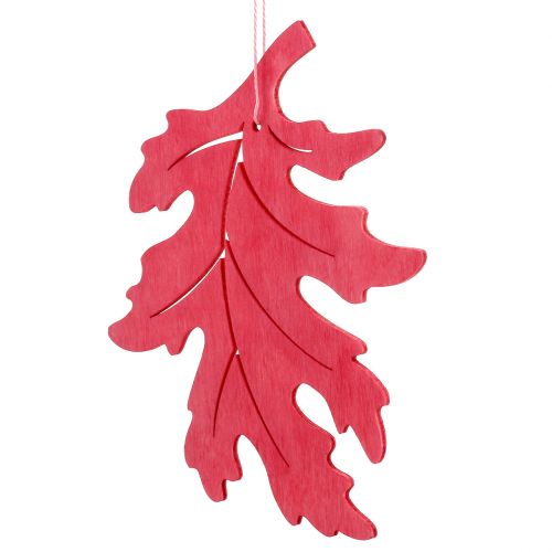Floristik24 Mistura de folhas de madeira para pendurar cores variadas 15 cm 9 unidades