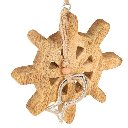 Itens Decoração de volante de madeira pingente de peixe de metal Ø12cm 3 peças