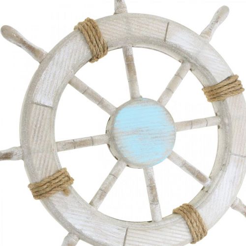 Floristik24 Volante de madeira Decoração náutica Decoração de parede marítima Ø45cm