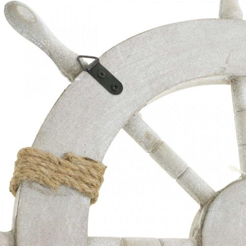 Floristik24 Volante de madeira Decoração náutica Decoração de parede marítima Ø45cm