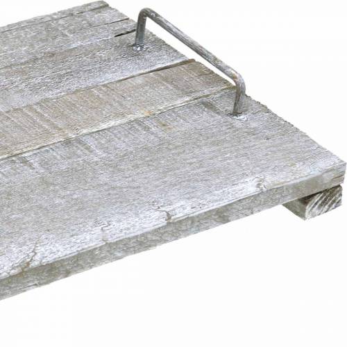 Floristik24 Bandeja de madeira com pés, decoração de mesa em shabby chic, bandeja decorativa, vintage 50cm