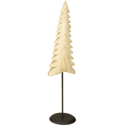Decoração de árvore de Natal de madeira decoração de madeira natural para ficar em pé H41cm