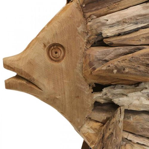 Floristik24 Peixe em madeira deco grande, peixe deco em pé Alt.50cm