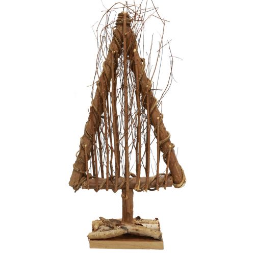 Floristik24 Decoração de árvore de Natal em madeira decoração em madeira ramos naturais videiras 25x10x50cm