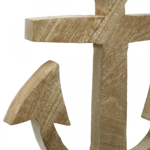 Itens Âncora Pendurada Cabide Náutico em Madeira de Mangueira Natural A. 24,5cm