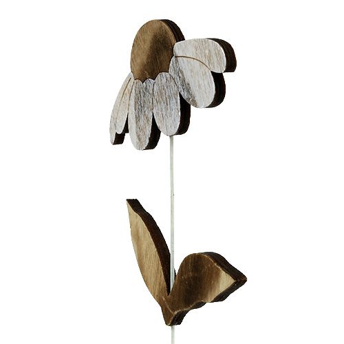 Floristik24 Flor de madeira natural 27 cm x 12 cm 2 unidades