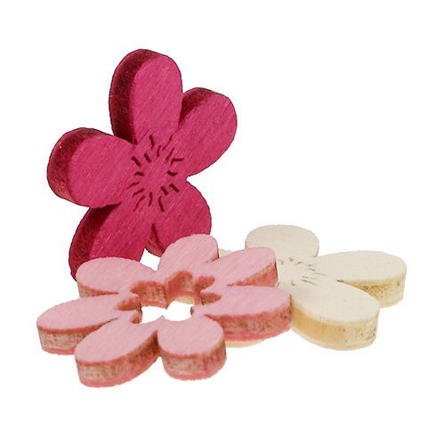 Floristik24 Flores de madeira streudeko 2cm bunda rosa. 144St