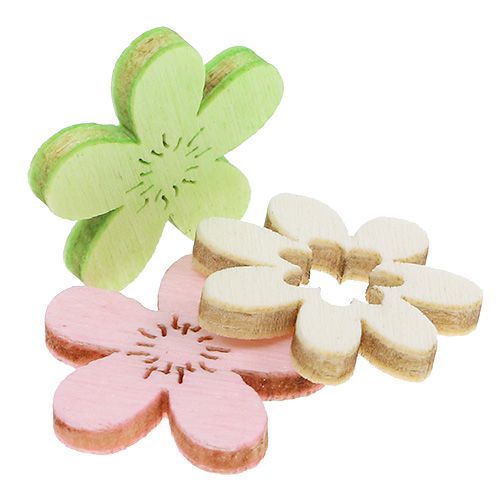 Floristik24 Flores de madeira polvilham decoração de Ø2cm pastel sortido. 144St