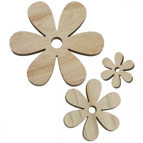 Itens Flores de madeira espalhadas decoração flores decorativas madeira Ø2,5–6,5cm 29uds