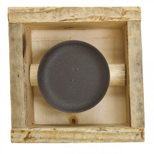 Floristik24 Castiçal decoração de mesa castiçal decoração madeira 15×15cm