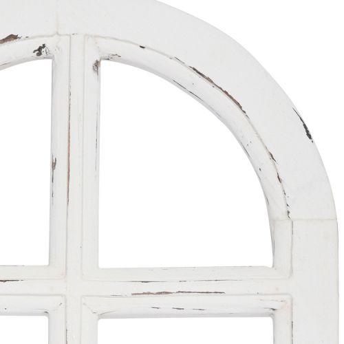 Floristik24 Decoração de madeira shabby chic moldura de janela decorativa madeira branca 29,5×48cm