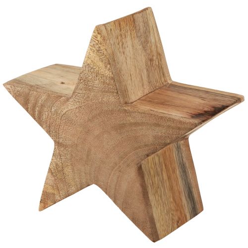 Itens Decoração de madeira decoração estrela decoração de mesa em madeira de manga natural Ø20cm