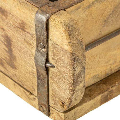 Itens Decoração de madeira vintage em formato de tijolo marrom, ferrugem 31×14,5cm H9cm