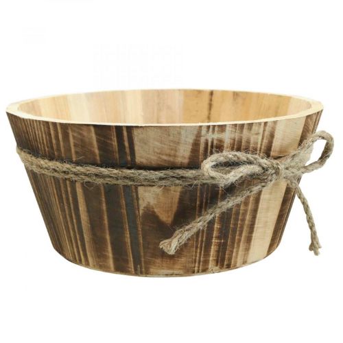 Itens Tigela decorativa em madeira madeira natural Decoração rústica Ø22cm A10cm
