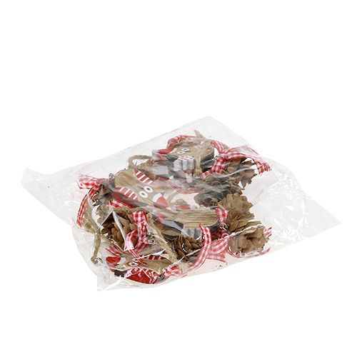 Floristik24 Figura coruja de madeira com cones 8cm nature 10pcs