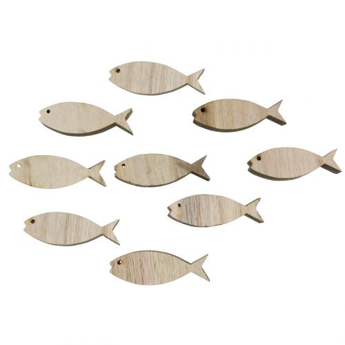 Floristik24 Decoração dispersa peixe de madeira 5cm 16 un