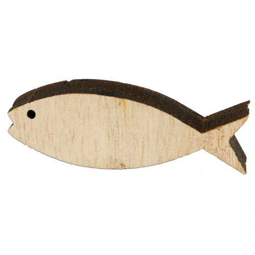 Floristik24 Decoração dispersa peixe de madeira 5cm 16 un