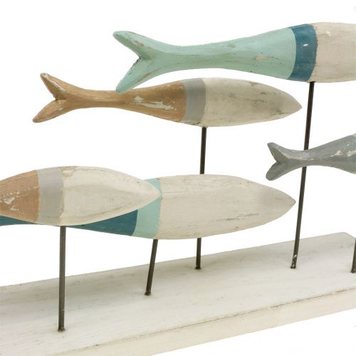 Floristik24 Peixe de madeira em um suporte 34cm x 16cm x 7,5cm