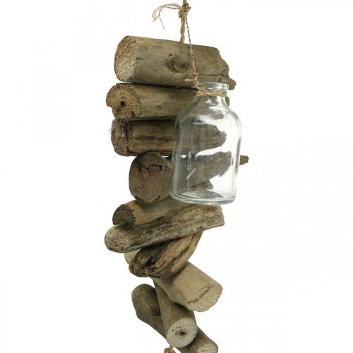 Floristik24 Deco guirlanda troncos com óculos decoração de parede marítima 70cm