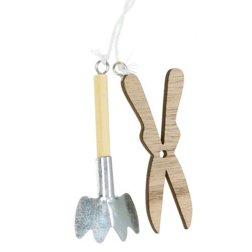 Floristik24 Ferramentas de jardim de cabide de madeira 5pcs