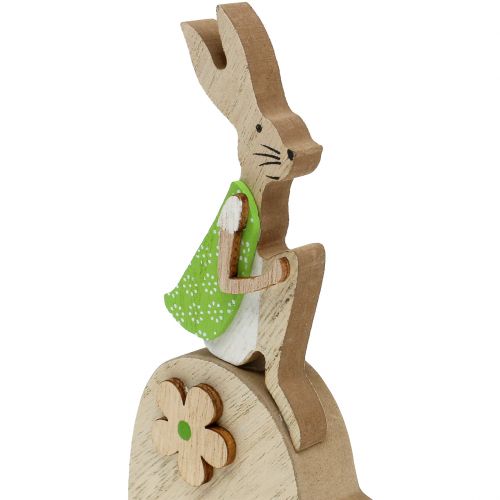 Floristik24 Coelho de madeira no coração 16,5cm 4pcs