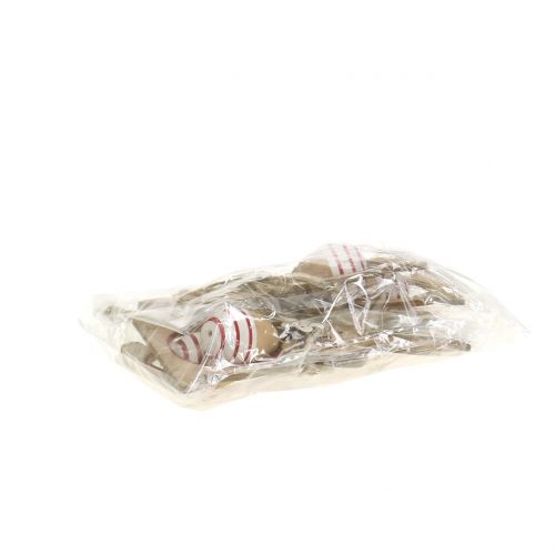 Floristik24 Coelhinhos da páscoa de madeira para pendurar com ovos de páscoa 12cm - 14,5cm 4pcs