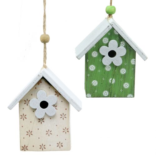 Floristik24 Deco birdhouse para pendurar 8cm 6pcs