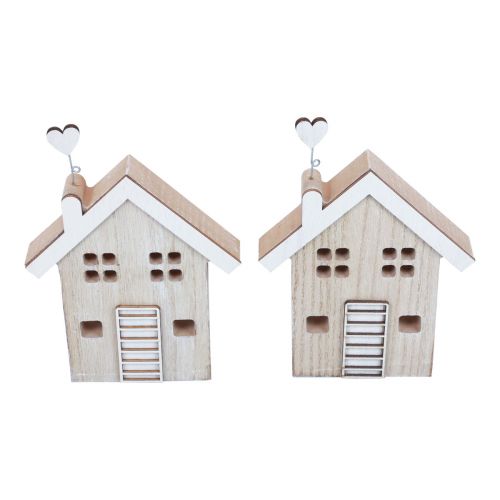 Itens Suporte de mesa decorativo para casa de madeira madeira 20 cm 2 unidades