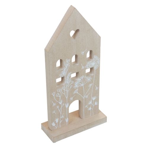 Suporte de mesa decorativo para casa de madeira madeira 28,5 cm