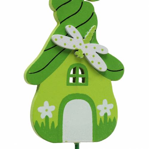 Floristik24 Plugues de flores para casa de gnomo com bastão cores sortidas 5×9cm 16 un