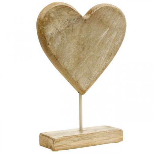 Coração de madeira coração em palito deco coração madeira natural 25,5cm Alt 33cm
